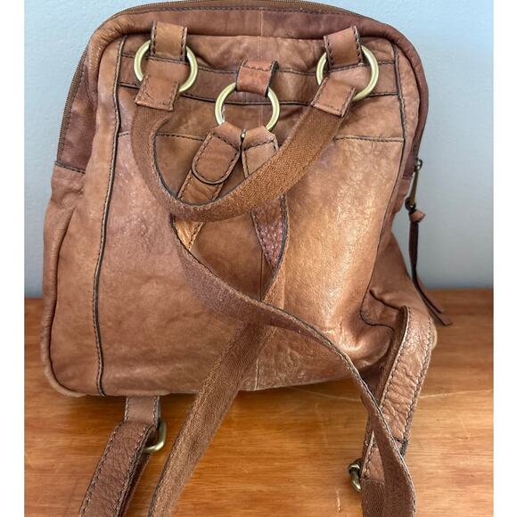Fossil Long Live Vintage Tan Leather Convertible Backpack main image 9